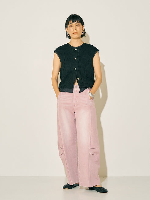 KNEE TUCK DENIM PT /Y252-31054
